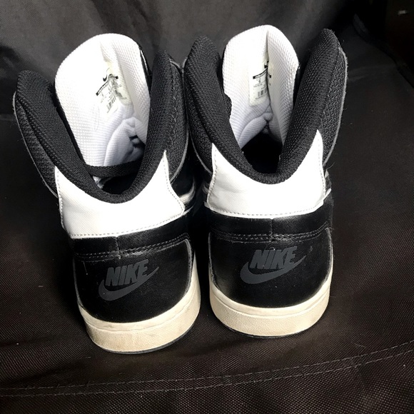 Black Hightop Nike Air Forces - Picture 3 of 4